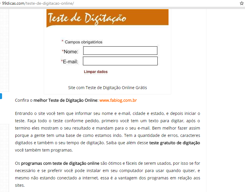 Teste de Digitação Online Grátis e Dicas - Typing Core