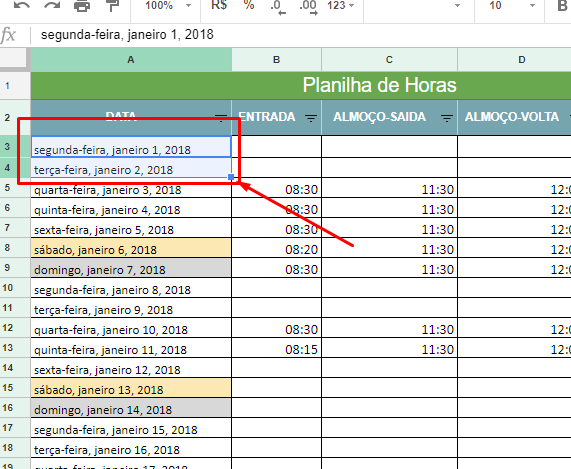 Controle Sua Jornada De Trabalho Folha De Ponto Manual Em Excel