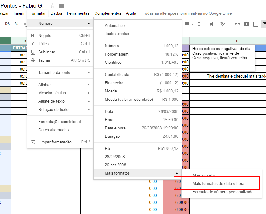 Planilha de horas trabalhadas no Excel: como fazer controle de ponto