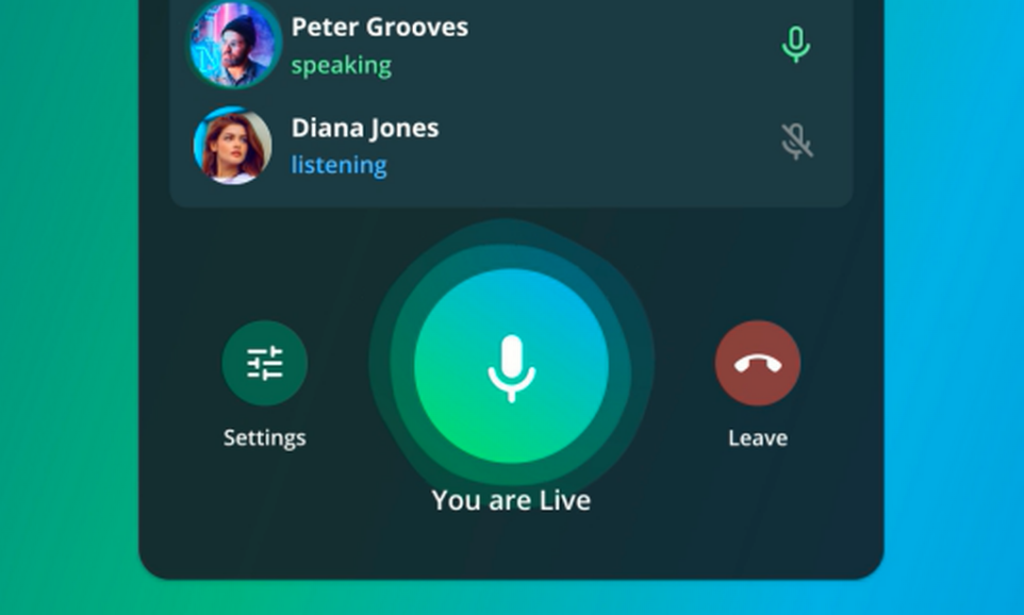 Voice Chats Telegram e clubhouse